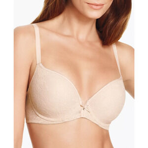 Wacoal Lace Finesse Contour Bra Sand Size 38D (Pre-owned)